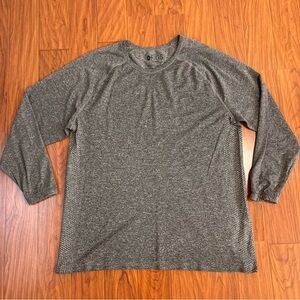 FIGS Makato Seamless Underscrub Mens XL Heather Gray Long Sleeve